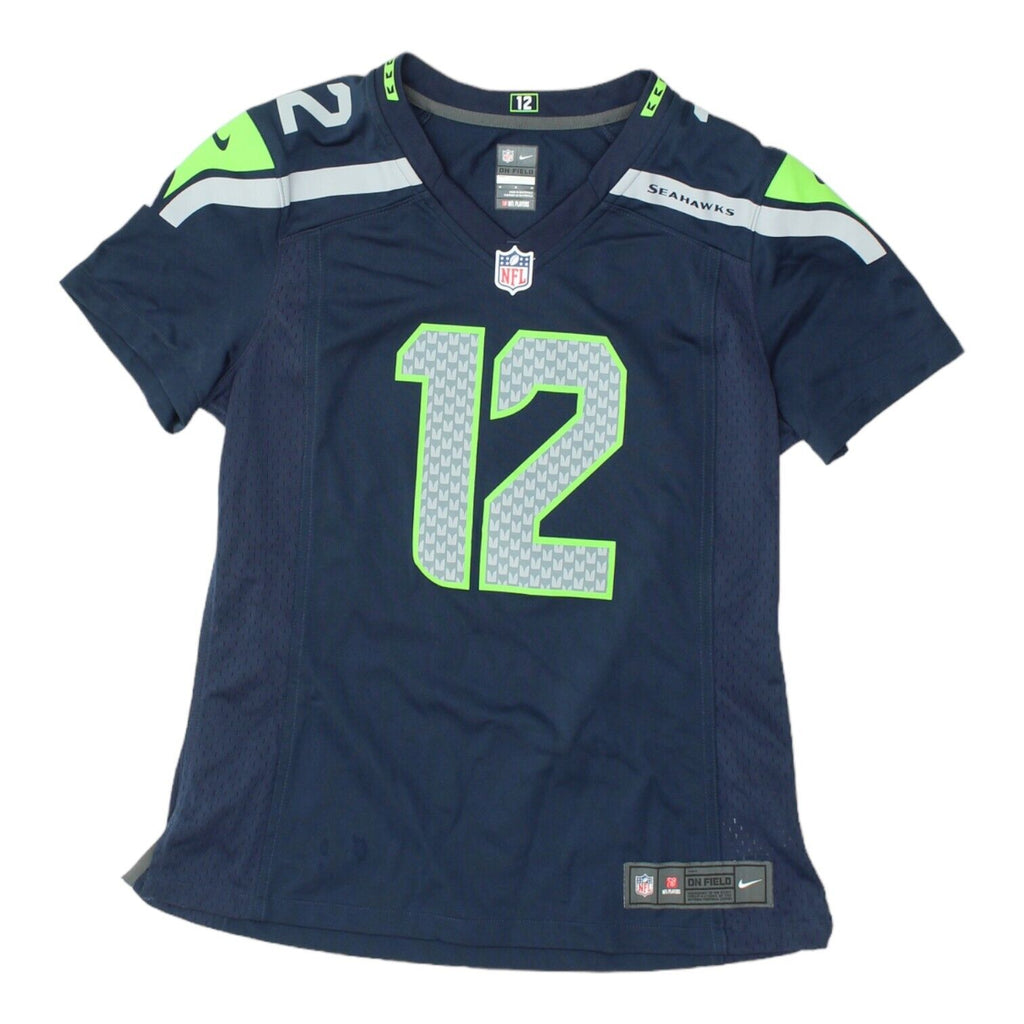 Seattle Seahawks 12th Fan Nike Womens Navy Jersey | NFL Sportswear VTG | Vintage Messina Hembry | Thrift | Second-Hand Messina Hembry | Used Clothing | Messina Hembry 