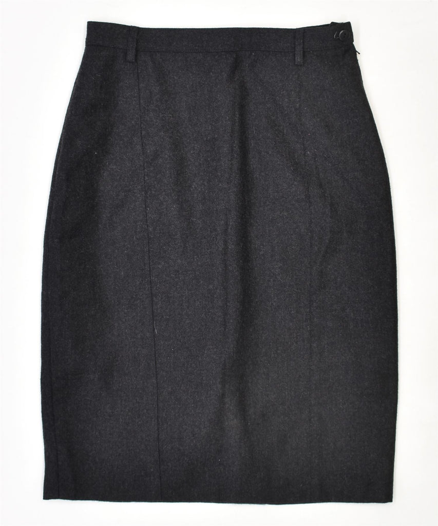 VINTAGE Womens Pencil Skirt IT 44 Medium W27 Grey Wool | Vintage | Thrift | Second-Hand | Used Clothing | Messina Hembry 