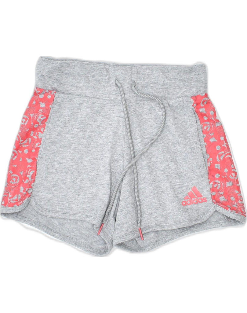 ADIDAS Womens Sport Shorts UK 0-2 2XS Grey Cotton | Vintage | Thrift | Second-Hand | Used Clothing | Messina Hembry 