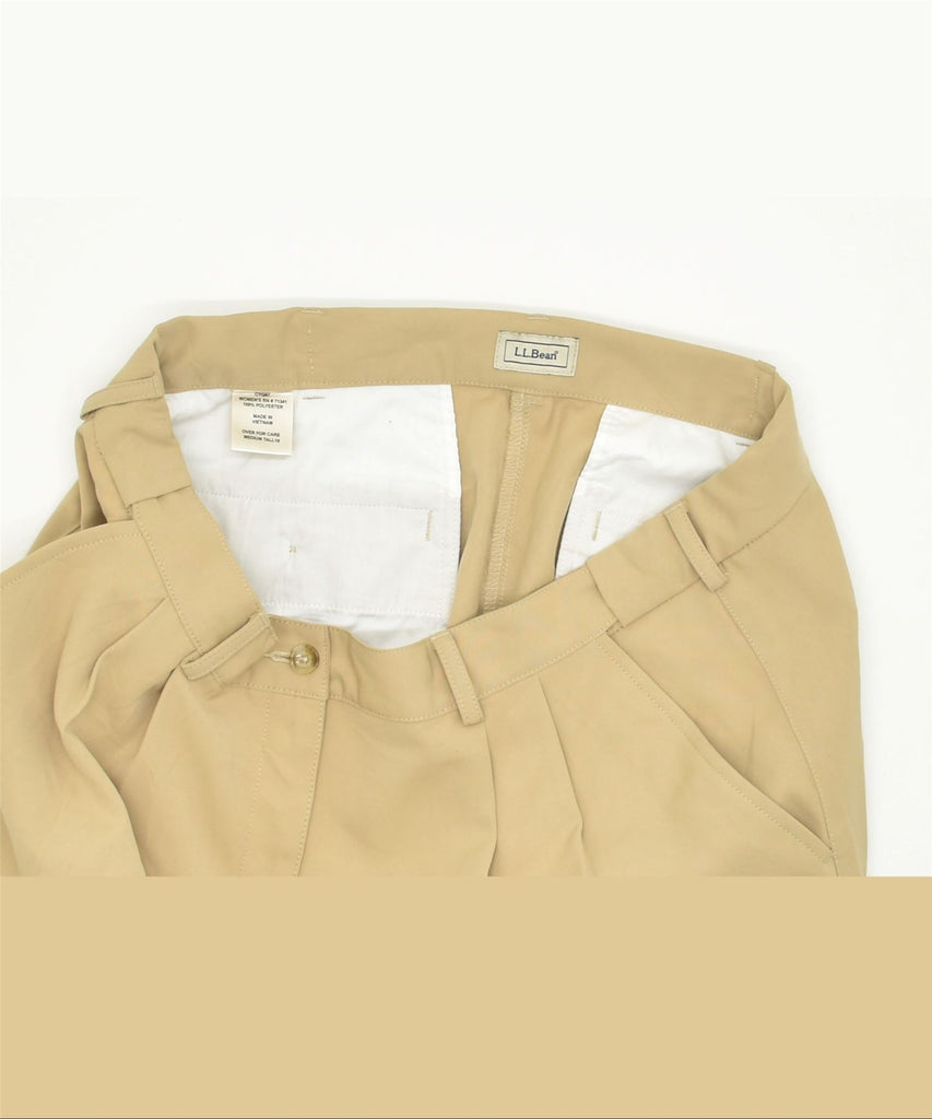 L.L.BEAN Womens Tall Straight Chino Trousers W32 L32 Beige Polyester | Vintage | Thrift | Second-Hand | Used Clothing | Messina Hembry 