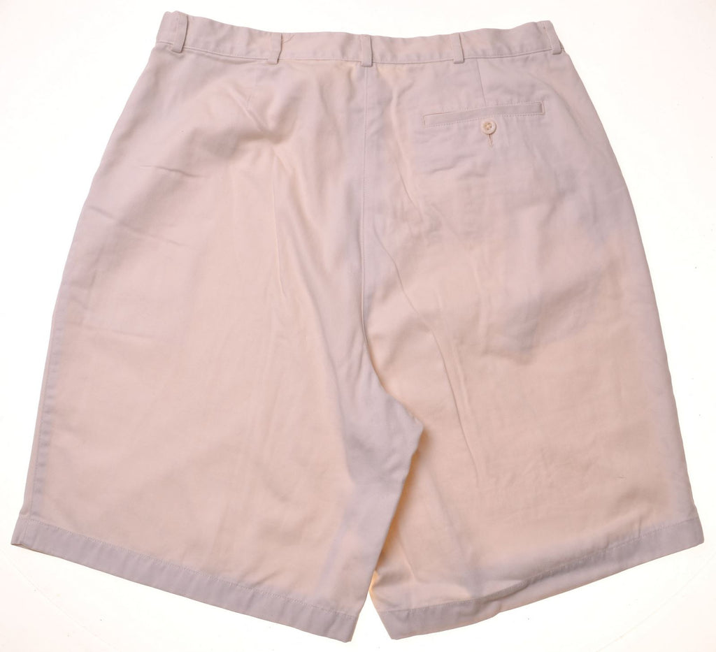 L.L.BEAN Womens Chino Shorts UK 18 W34 Off White Cotton - Second Hand & Vintage Designer Clothing - Messina Hembry