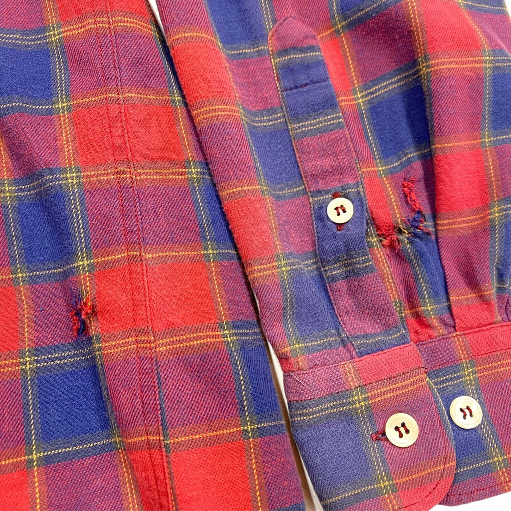 Belfe & Belfe Plaid Button Down Shirt | Vintage High End Designer Tartan Red VTG | Vintage Messina Hembry | Thrift | Second-Hand Messina Hembry | Used Clothing | Messina Hembry 