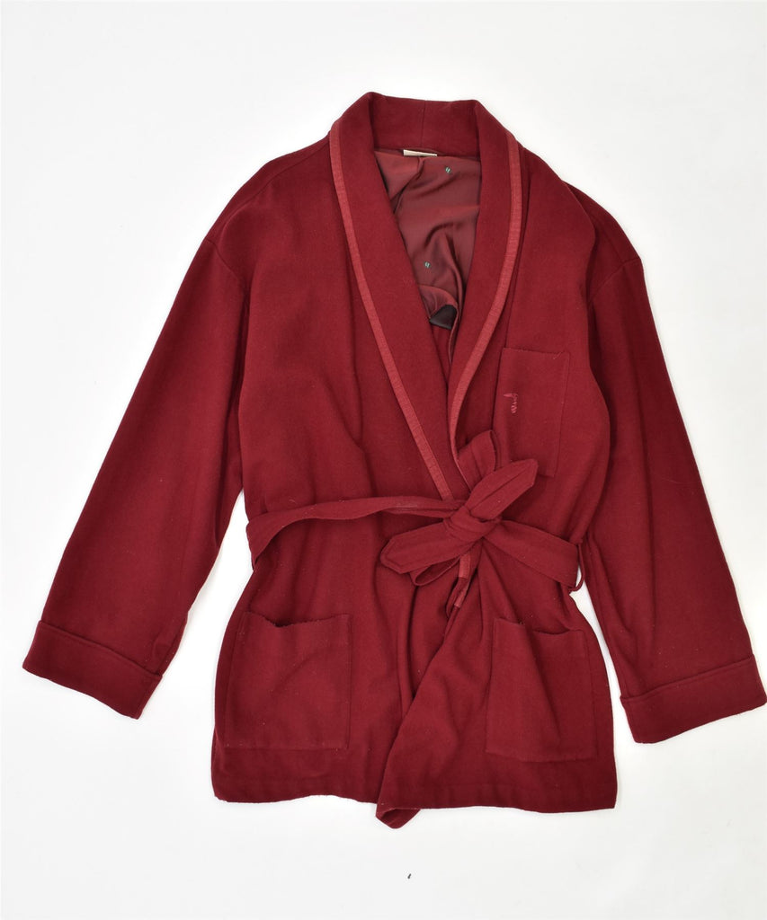 TRUSSARDI Womens Overcoat UK 12 Medium Red | Vintage | Thrift | Second-Hand | Used Clothing | Messina Hembry 