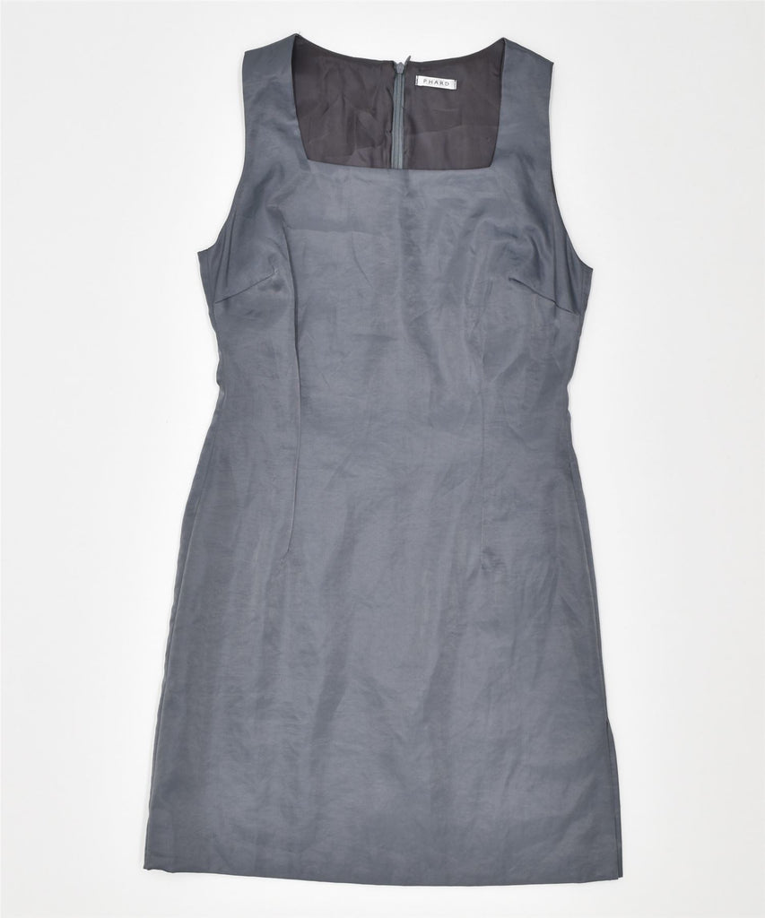 PHARD Womens Sleeveless Sheath Dress UK 12 Medium Grey Polyester Vintage | Vintage | Thrift | Second-Hand | Used Clothing | Messina Hembry 