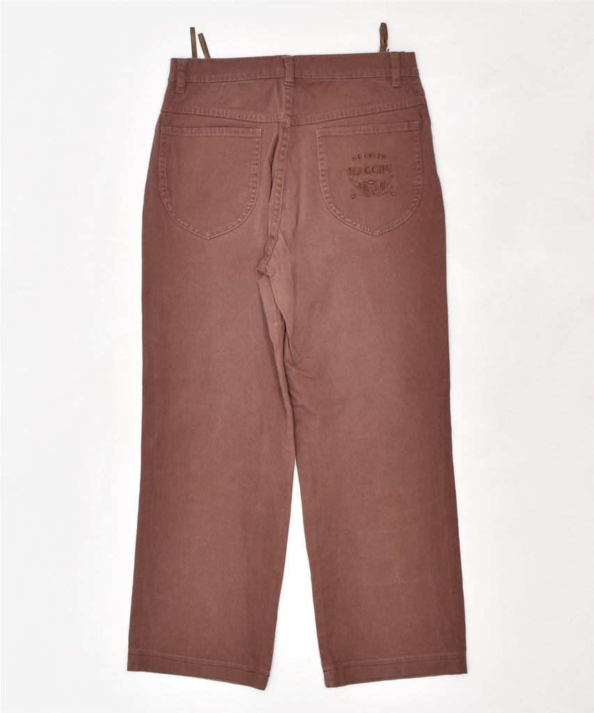 BIAGGINI Womens Straight Casual Trousers EU 36 Small W29 L26 Brown Cotton | Vintage | Thrift | Second-Hand | Used Clothing | Messina Hembry 