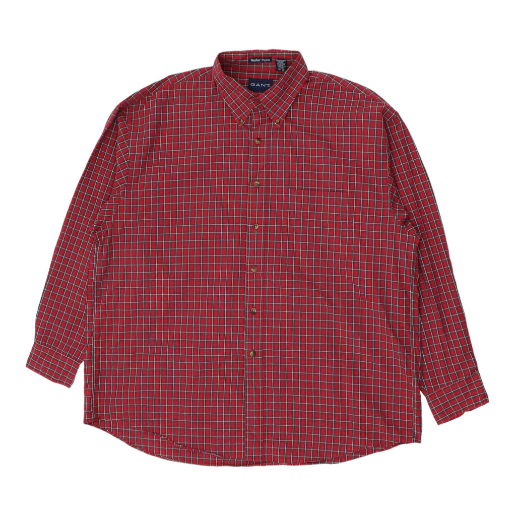 GANT Washer Poplin Red Button Down Check Shirt | Vintage High End Designer VTG | Vintage Messina Hembry | Thrift | Second-Hand Messina Hembry | Used Clothing | Messina Hembry 