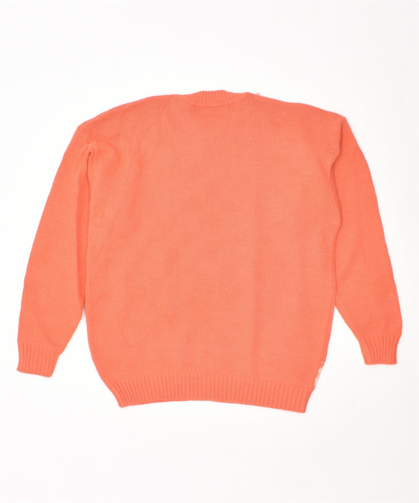 VINTAGE Womens Crew Neck Jumper Sweater UK 18 XL Orange | Vintage | Thrift | Second-Hand | Used Clothing | Messina Hembry 