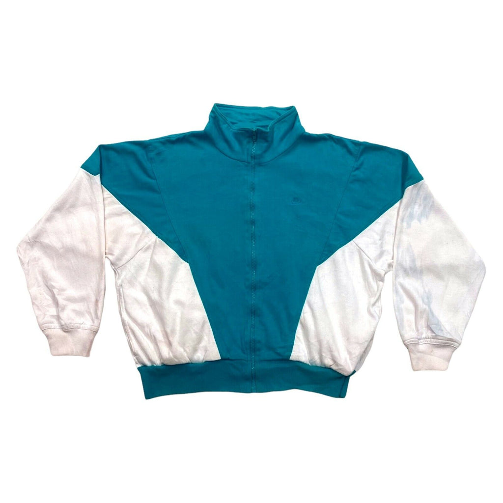 Nike Women's Full Zip Sweat Jacket | Vintage 90s Sportswear Turquoise White VTG | Vintage Messina Hembry | Thrift | Second-Hand Messina Hembry | Used Clothing | Messina Hembry 