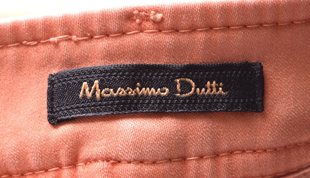 MASSIMO DUTTI Womens Jegging Trousers EU 38 W30 L29 Orange Cotton - Second Hand & Vintage Designer Clothing - Messina Hembry