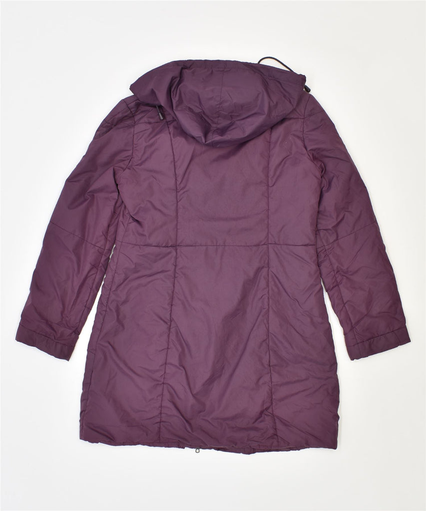 MOSCHINO Womens Hooded Windbreaker Coat UK 16 Large Purple Polyamide | Vintage | Thrift | Second-Hand | Used Clothing | Messina Hembry 
