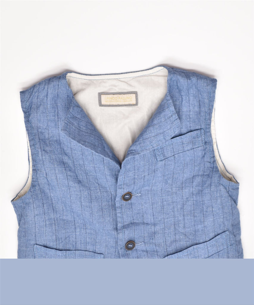 I PINCO PALLINO Boys Waistcoat 5-6 Years Blue Pinstripe | Vintage | Thrift | Second-Hand | Used Clothing | Messina Hembry 