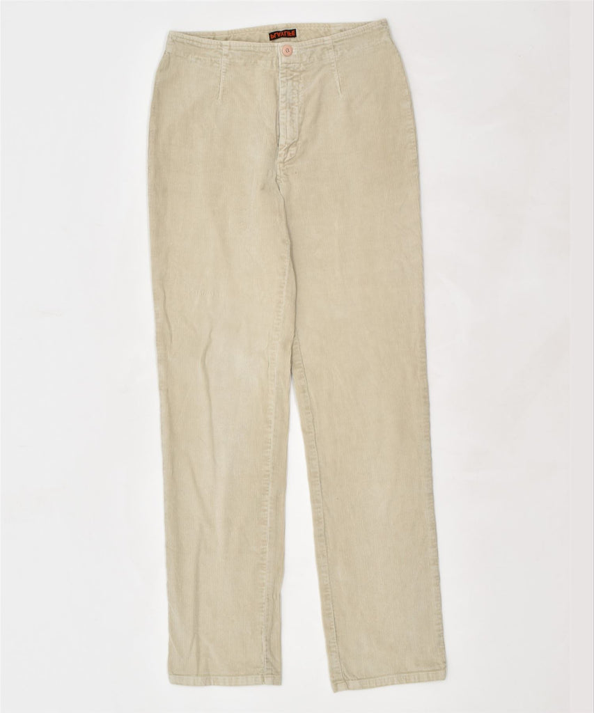 PLAYLIFE Womens Straight Corduroy Trousers IT 44 Medium W28 L31 Beige | Vintage | Thrift | Second-Hand | Used Clothing | Messina Hembry 