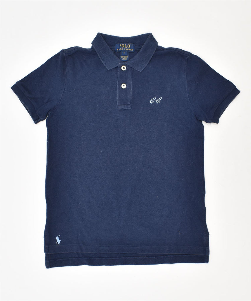 POLO RALPH LAUREN Boys Polo Shirt 5-6 Years Navy Blue Cotton | Vintage | Thrift | Second-Hand | Used Clothing | Messina Hembry 