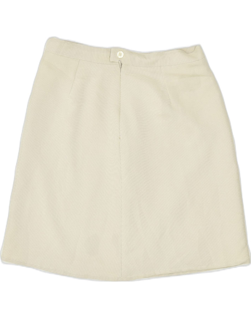 ANDREA MARE Womens A-Line Skirt IT 46 Large W30 Beige Polyester | Vintage | Thrift | Second-Hand | Used Clothing | Messina Hembry 