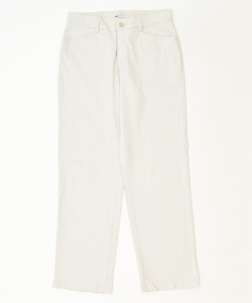 LEE Womens Straight Casual Trousers US 8 Medium W30 L31 Off White | Vintage | Thrift | Second-Hand | Used Clothing | Messina Hembry 