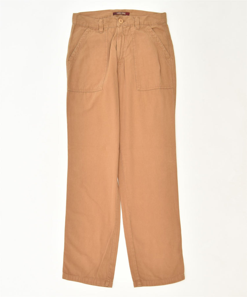 CARRERA Womens Straight Chino Trousers W31 L32 Brown Cotton Classic | Vintage | Thrift | Second-Hand | Used Clothing | Messina Hembry 