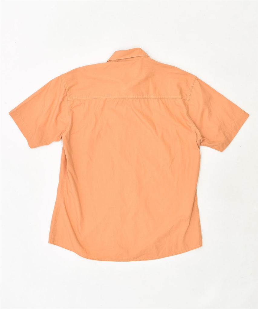 ANDREA MARE Womens Short Sleeve Shirt UK 14 Medium Orange Cotton Vintage | Vintage | Thrift | Second-Hand | Used Clothing | Messina Hembry 