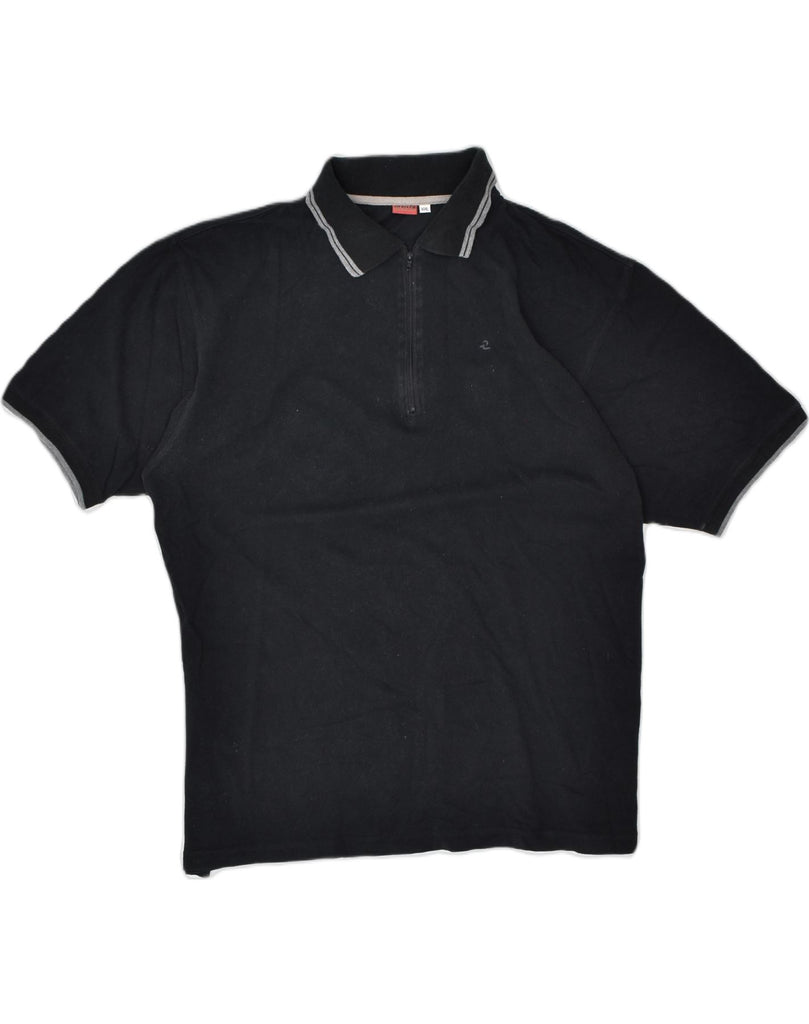 INVICTA Mens Polo Shirt 2XL Black Cotton | Vintage | Thrift | Second-Hand | Used Clothing | Messina Hembry 