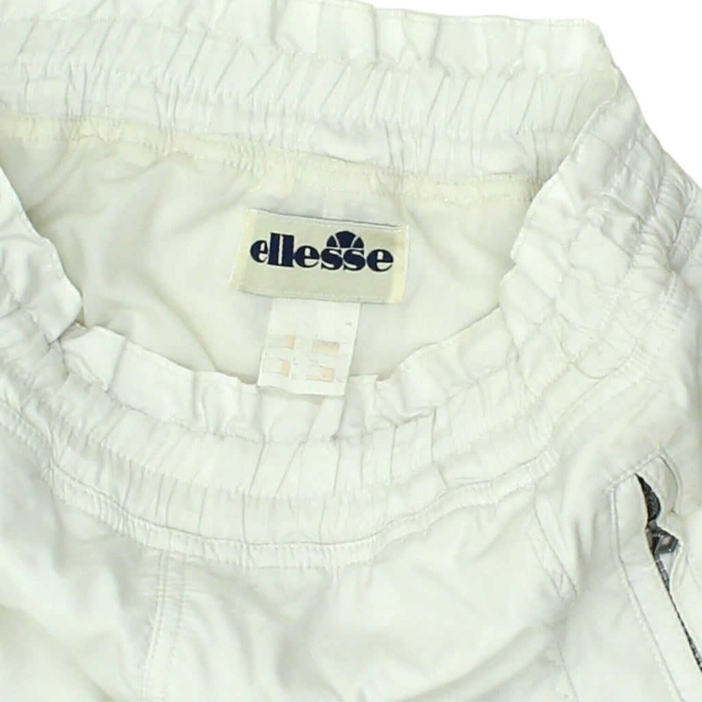 Ellesse Mens White Tracksuit Bottoms | Vintage 90s Sportswear Track Pants VTG | Vintage Messina Hembry | Thrift | Second-Hand Messina Hembry | Used Clothing | Messina Hembry 