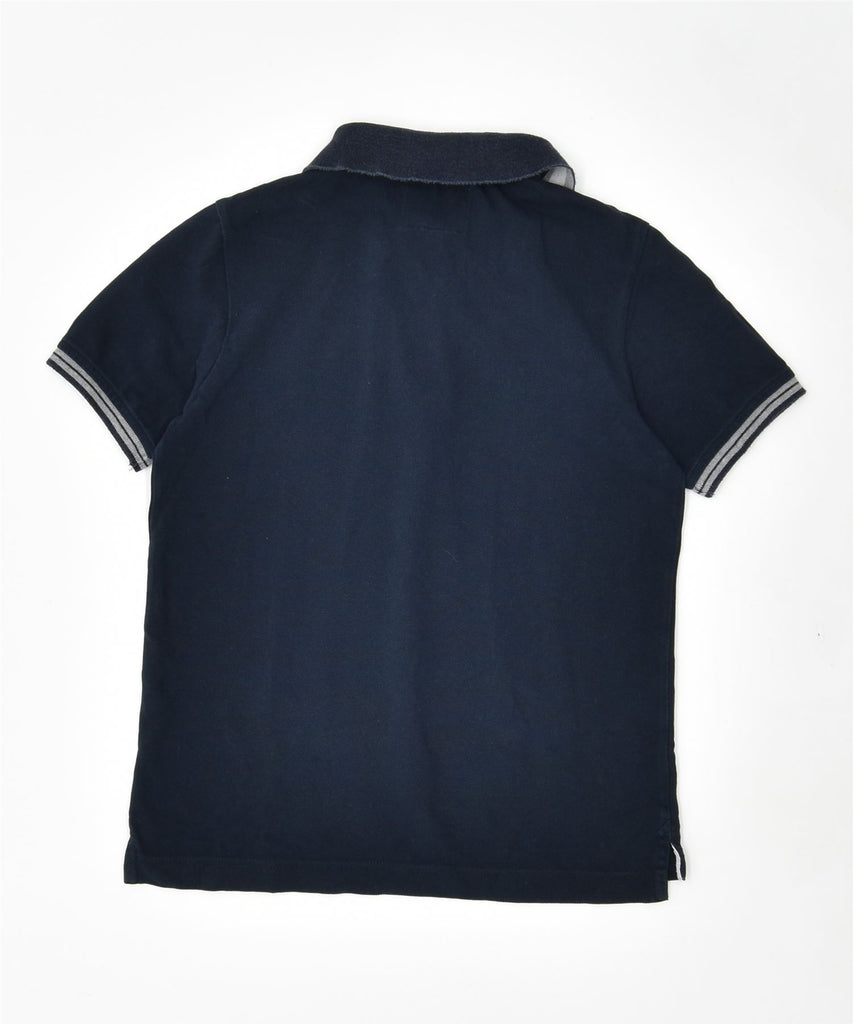 WOOLRICH Boys Polo Shirt 9-10 Years Navy Blue Cotton | Vintage | Thrift | Second-Hand | Used Clothing | Messina Hembry 