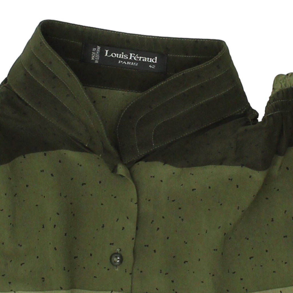 Louis Feraud Womens Green Long Sleeve Shirt Dress | Vintage High End Designer | Vintage Messina Hembry | Thrift | Second-Hand Messina Hembry | Used Clothing | Messina Hembry 