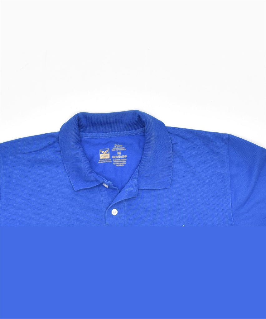 TRIGEMA Mens Deluxe Polo Shirt Medium Blue Cotton Vintage | Vintage | Thrift | Second-Hand | Used Clothing | Messina Hembry 