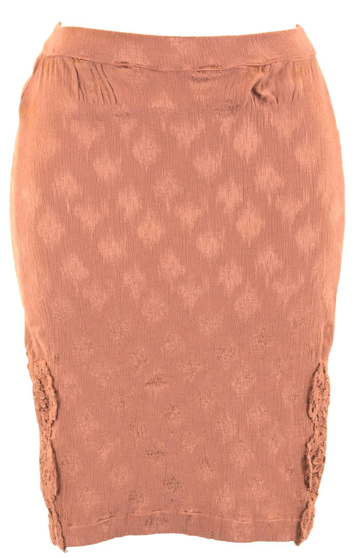 VINTAGE Womens Bodycon Skirt Small W26 Brown Viscose - Second Hand & Vintage Designer Clothing - Messina Hembry