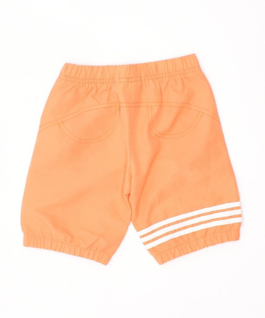 ADIDAS Boys Sport Shorts 18-24 Months Orange Polyester | Vintage | Thrift | Second-Hand | Used Clothing | Messina Hembry 