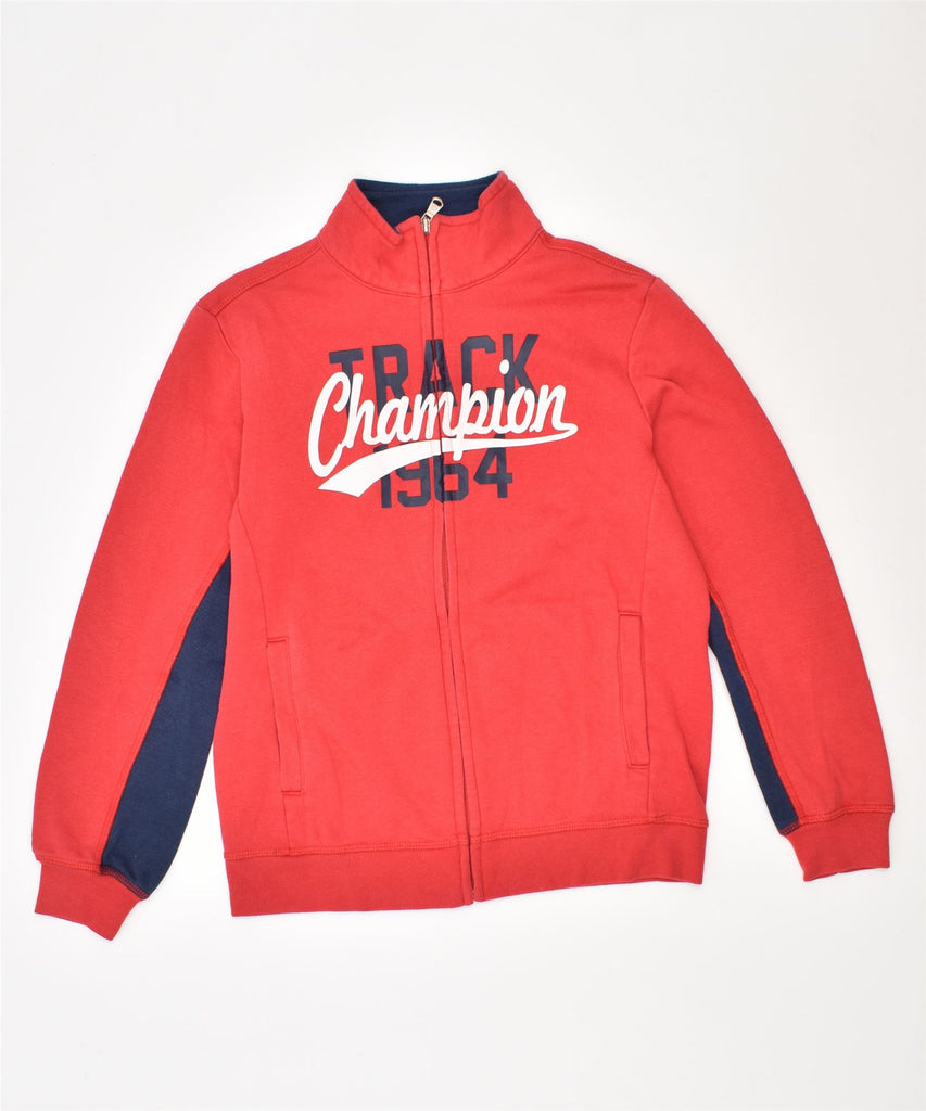 CHAMPION Boys Tracksuit Top Jacket 9-10 Years Medium Red Cotton | Vintage | Thrift | Second-Hand | Used Clothing | Messina Hembry 