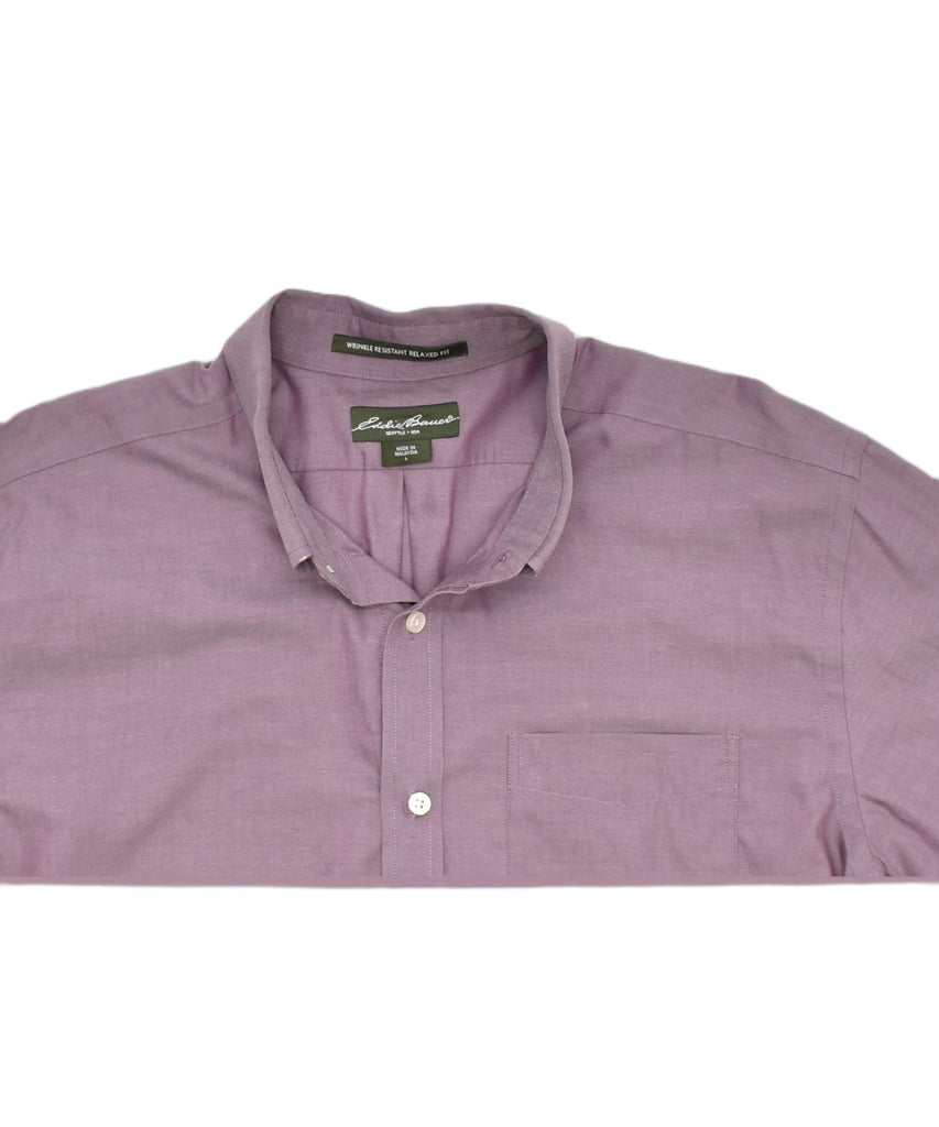 EDDIE BAUER Mens Relaxed Fit Shirt Large Purple Cotton | Vintage | Thrift | Second-Hand | Used Clothing | Messina Hembry 