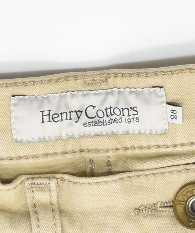 HENRY COTTONS Womens Slim Jeans W28 L26 Beige Cotton | Vintage | Thrift | Second-Hand | Used Clothing | Messina Hembry 