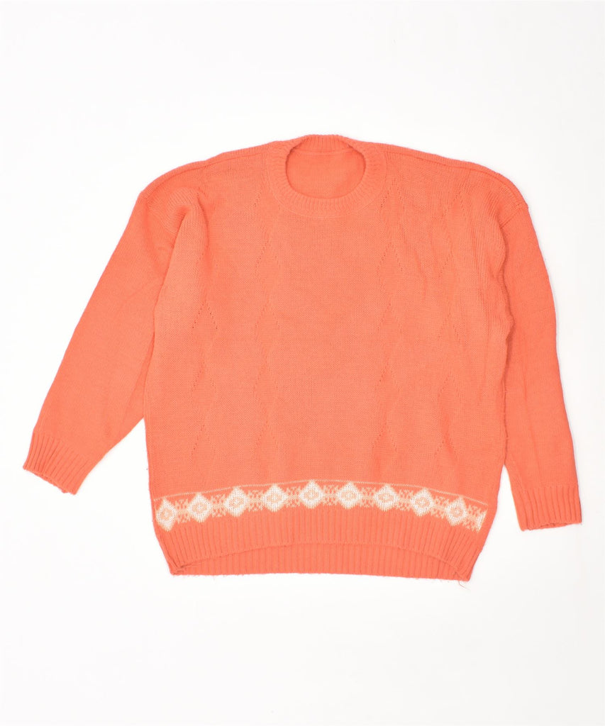 VINTAGE Womens Crew Neck Jumper Sweater UK 20 2XL Orange | Vintage | Thrift | Second-Hand | Used Clothing | Messina Hembry 