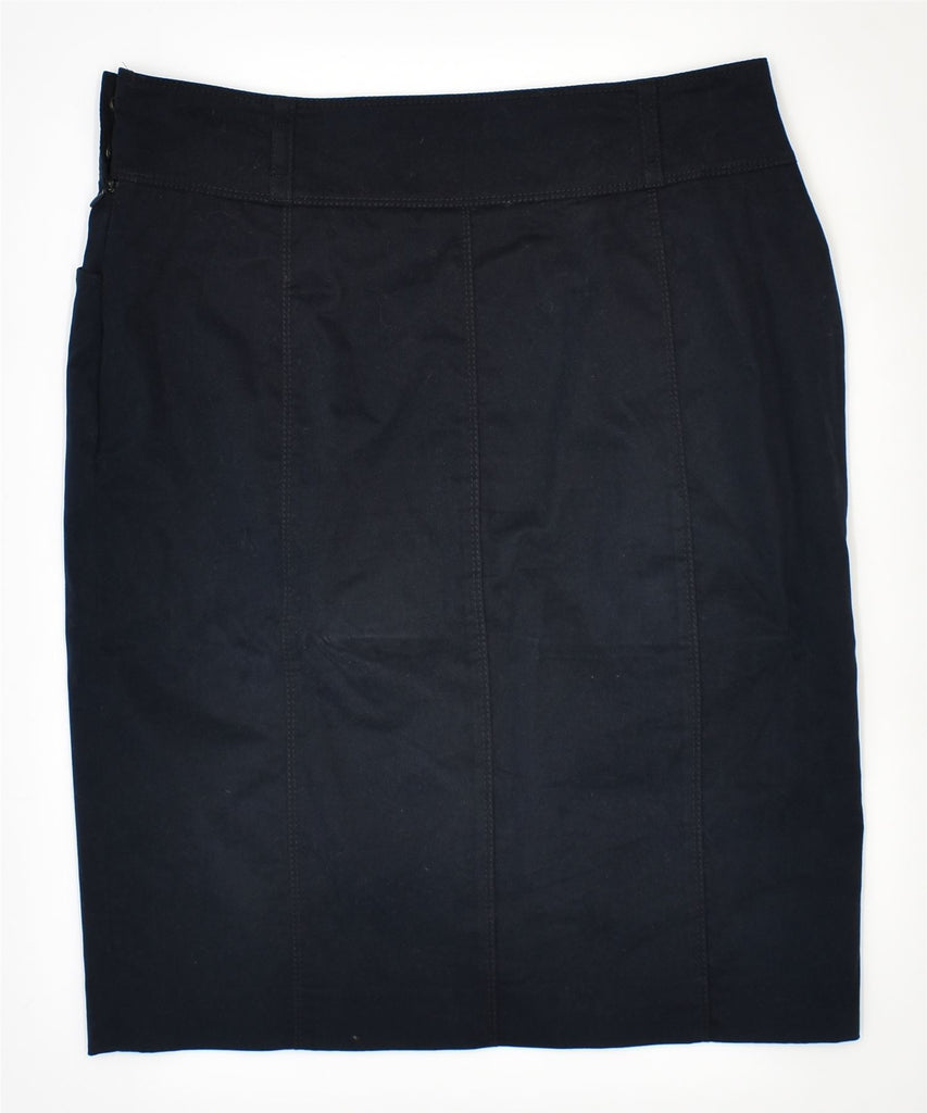 PENNY BLACK Womens Straight Skirt W30 Medium Navy Blue Cotton Vintage | Vintage | Thrift | Second-Hand | Used Clothing | Messina Hembry 