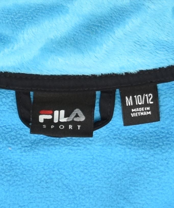 FILA Boys Fleece Jacket 10-11 Years Medium Blue Polyester | Vintage | Thrift | Second-Hand | Used Clothing | Messina Hembry 