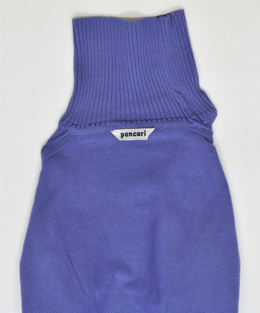 PANCARI Womens Roll Neck Jumper Sweater IT 50 XL Blue Wool Vintage | Vintage | Thrift | Second-Hand | Used Clothing | Messina Hembry 