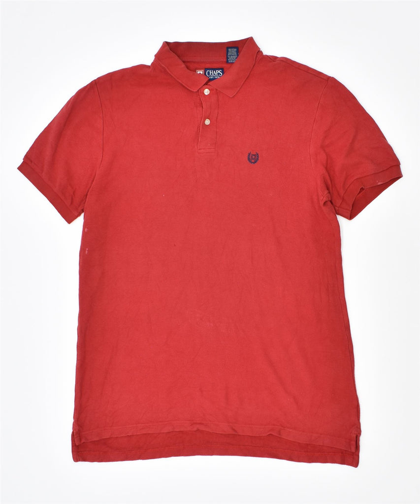 CHAPS Mens Polo Shirt Medium Red Cotton | Vintage | Thrift | Second-Hand | Used Clothing | Messina Hembry 