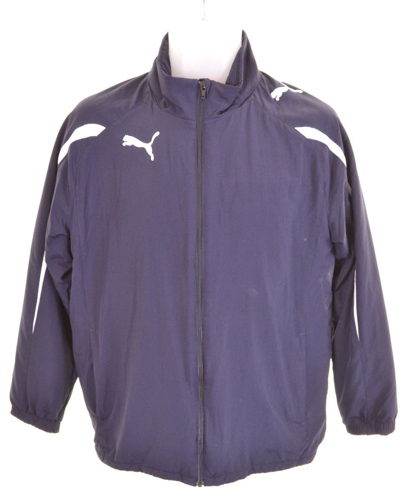 PUMA Boys Windbreaker Jacket 13-14 Years Navy Blue - Second Hand & Vintage Designer Clothing - Messina Hembry
