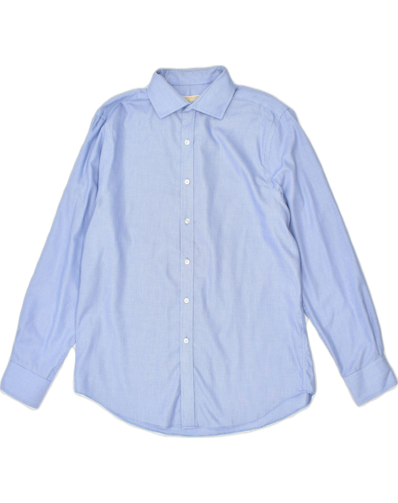 MICHAEL KORS Mens Shirt Size 16 1/2 Large Blue Cotton | Vintage | Thrift | Second-Hand | Used Clothing | Messina Hembry 