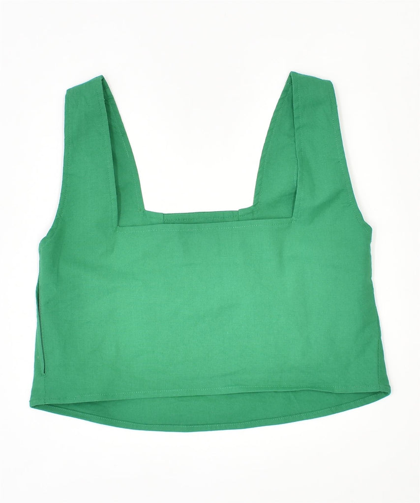 SHEIN Womens Crop Vest Top UK 8 Small Green Vintage | Vintage | Thrift | Second-Hand | Used Clothing | Messina Hembry 