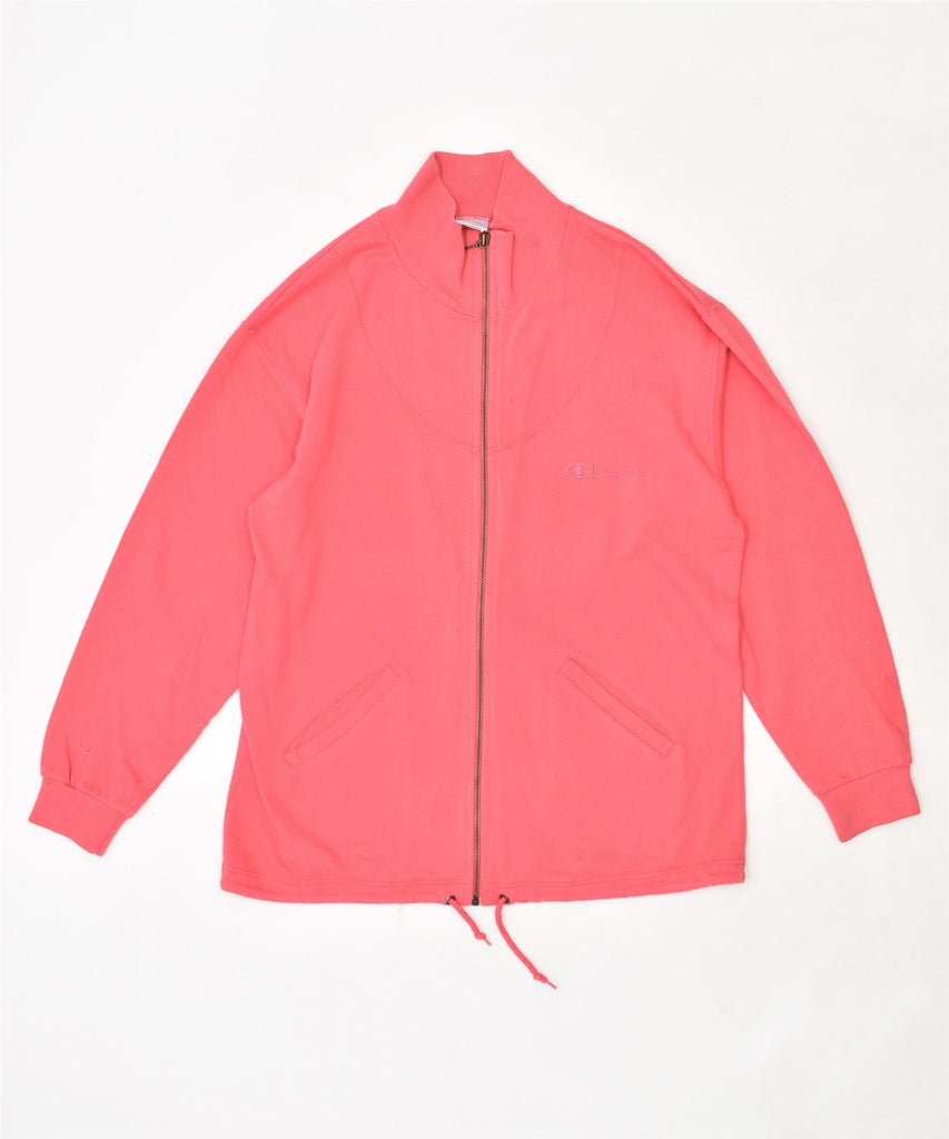 CHAMPION Womens Tracksuit Top Jacket UK 10 Small Pink Cotton | Vintage | Thrift | Second-Hand | Used Clothing | Messina Hembry 