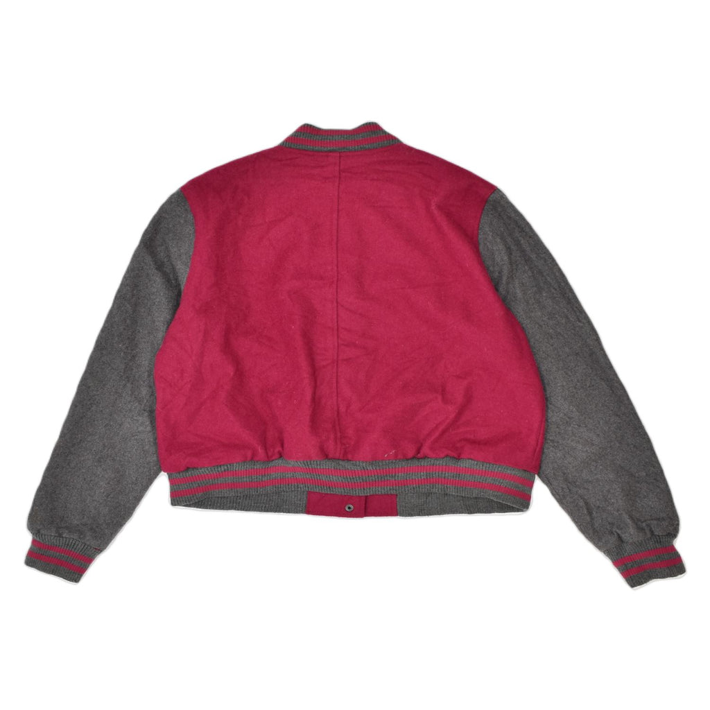 MOSSIMO Womens Varsity Jacket  UK 20 2XL Red Wool | Vintage | Thrift | Second-Hand | Used Clothing | Messina Hembry 