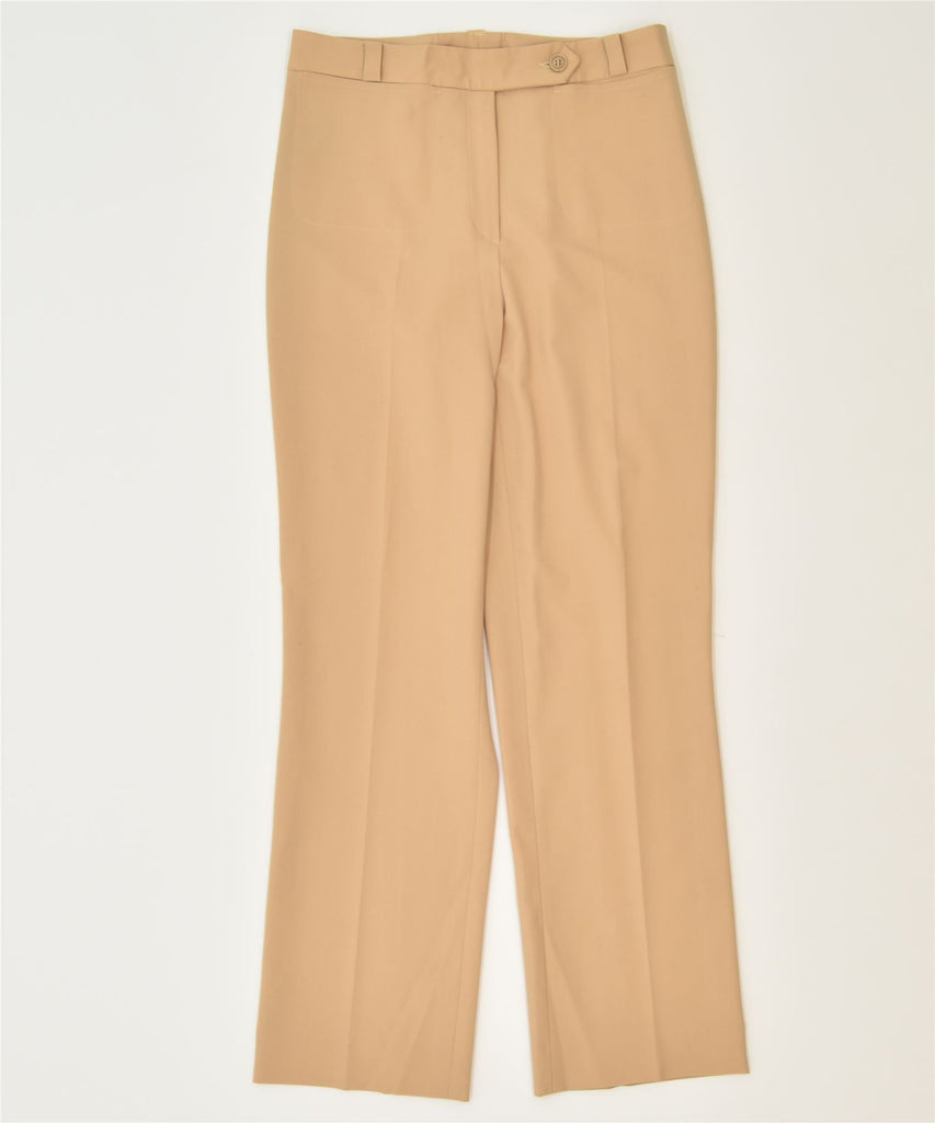 VINTAGE Womens Straight Trousers W29 L29 Beige Polyester Classic | Vintage | Thrift | Second-Hand | Used Clothing | Messina Hembry 