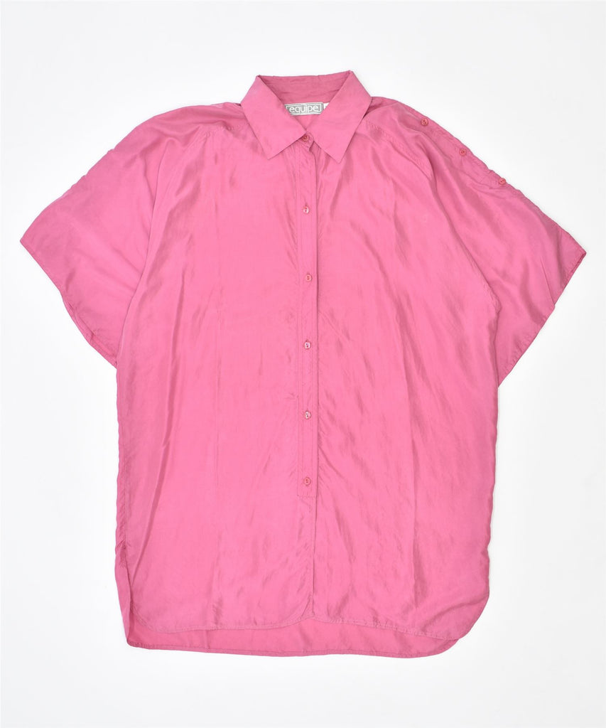 EQIPE Womens Short Sleeve Blouse Top UK 18 2XL Pink Vintage | Vintage | Thrift | Second-Hand | Used Clothing | Messina Hembry 