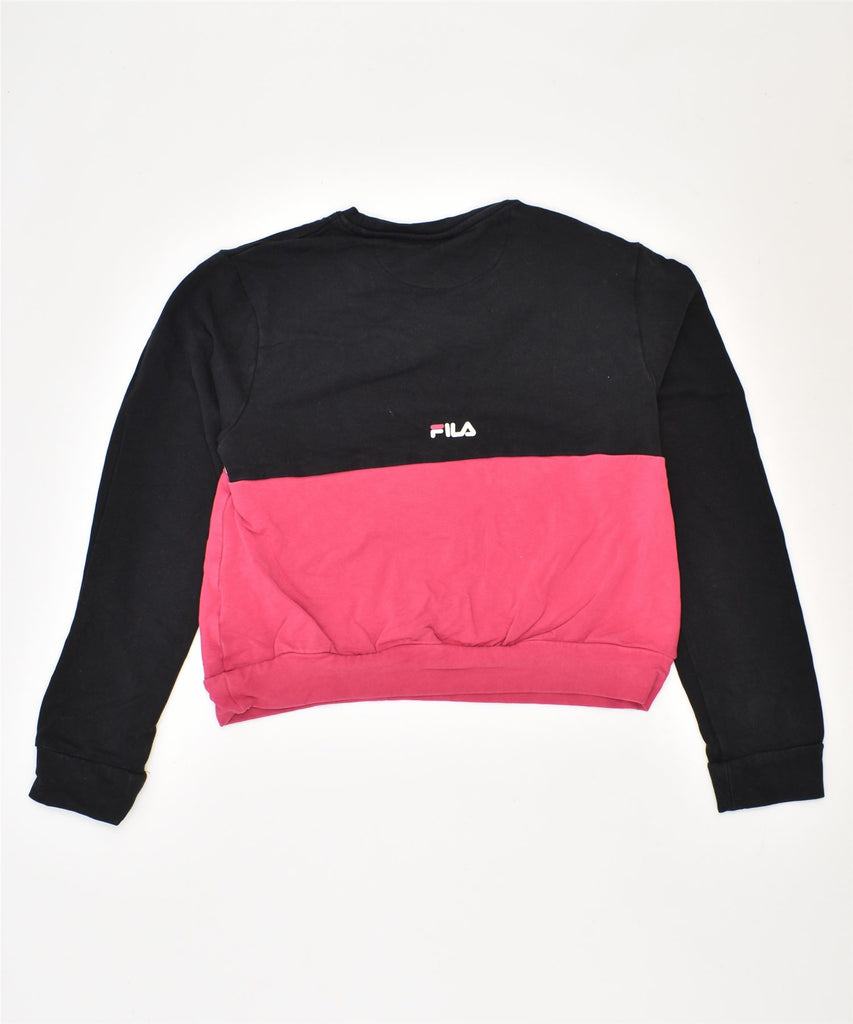 FILA Boys Graphic Sweatshirt Jumper 11-12 Years Black Cotton | Vintage | Thrift | Second-Hand | Used Clothing | Messina Hembry 