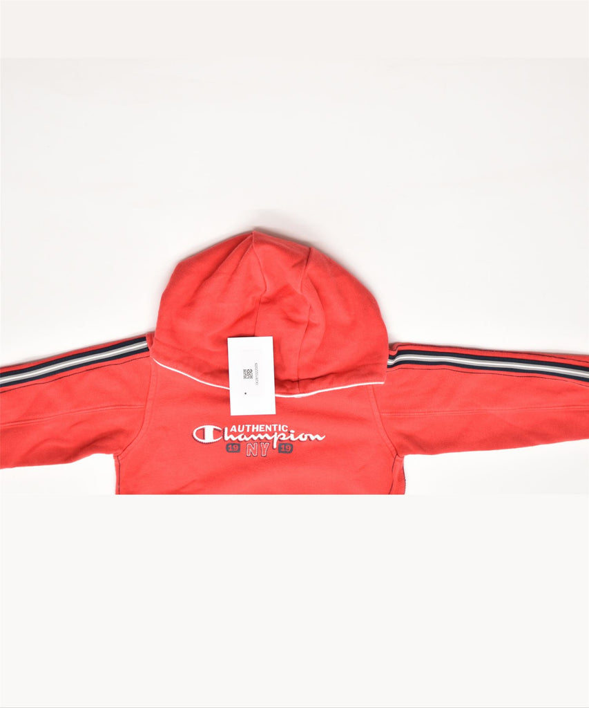 CHAMPION Boys Graphic Hoodie Jumper 3-4 Years 2XS Red Cotton | Vintage | Thrift | Second-Hand | Used Clothing | Messina Hembry 