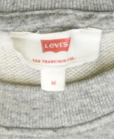 LEVI'S Womens Graphic Sweatshirt Jumper UK 14 Medium Grey Cotton | Vintage | Thrift | Second-Hand | Used Clothing | Messina Hembry 