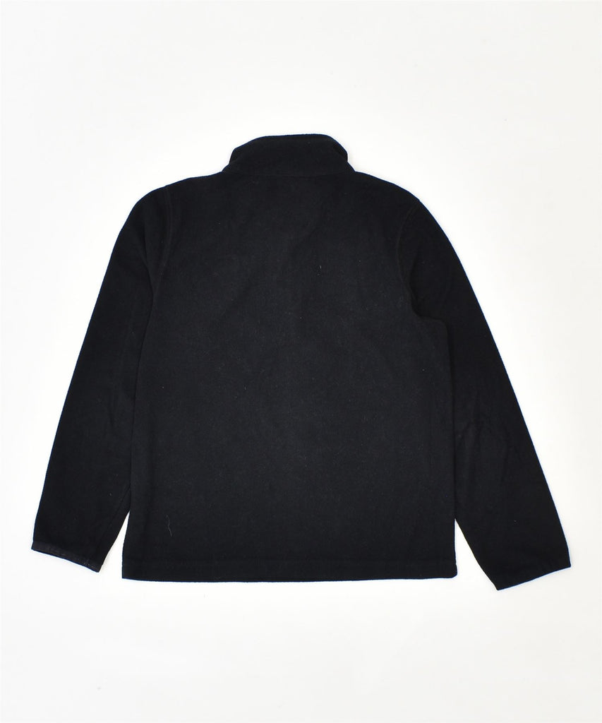 CHAMPION Boys Zip Neck Fleece Jumper 7-8 Years Small Black Polyester | Vintage | Thrift | Second-Hand | Used Clothing | Messina Hembry 