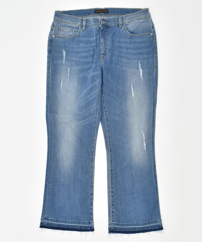 TRUSSARDI Womens Bootcut Jeans W33 L27 Blue Cotton | Vintage | Thrift | Second-Hand | Used Clothing | Messina Hembry 