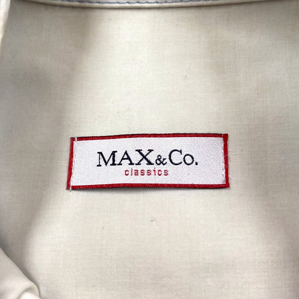 Max&Co. Women's Long Cotton Polyester Overcoat | Vintage Designer White Coat VTG | Vintage Messina Hembry | Thrift | Second-Hand Messina Hembry | Used Clothing | Messina Hembry 