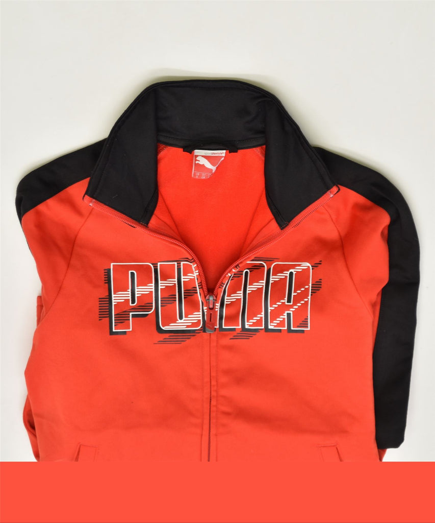 PUMA Girls Graphic Tracksuit Top Jacket 7-8 Years Red Polyester | Vintage | Thrift | Second-Hand | Used Clothing | Messina Hembry 